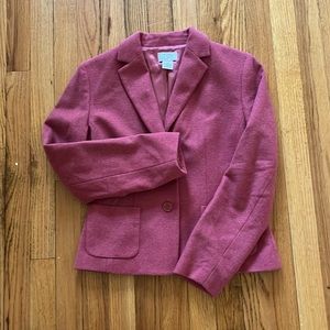 Pink wool suit